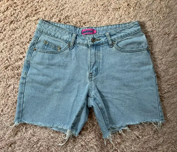 Edikted Tomboy Low Rise Denim Shorts