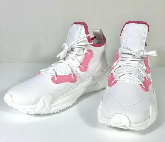 Moncler Lunarove Low Top Sneakers White Pink Size EU 40 US 10 NEW