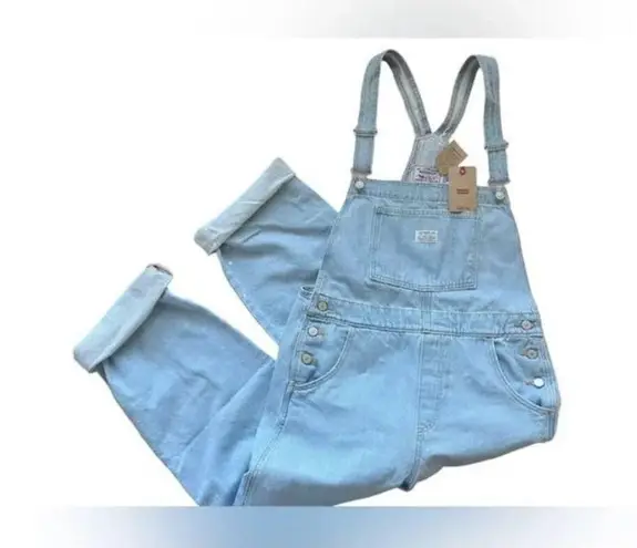 Levi's NEW  Womens Vintage Denim Overalls Stone Shadow Oversized Light Wash  XL