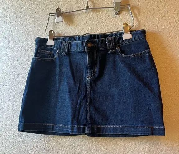 Patagonia  Organic Cotton Dark Wash Denim Jean Skirt 90s micro short y2k festival