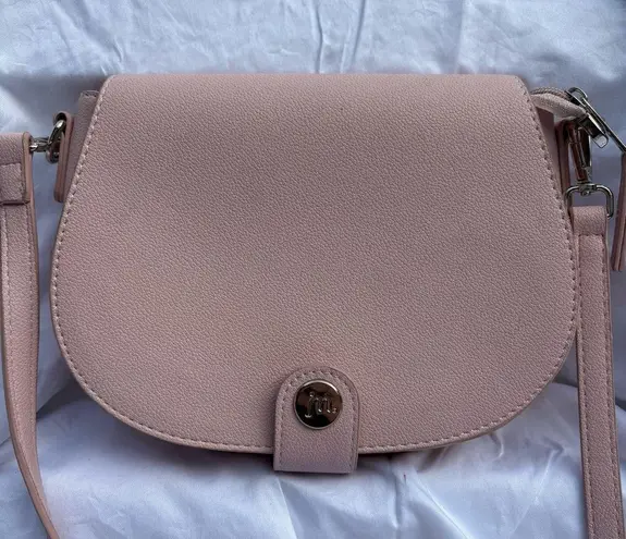 Elegant Pink mini saddlebag Bag with Minimalist Design