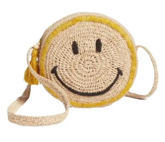 Vanessa Bruno X Smiley Tambourin Straw Purse Bag