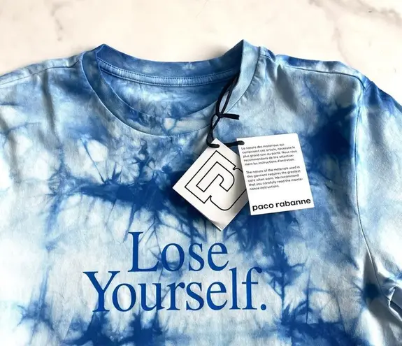 Paco Rabanne spellout Lose Yourself slogan T Shirt Tie