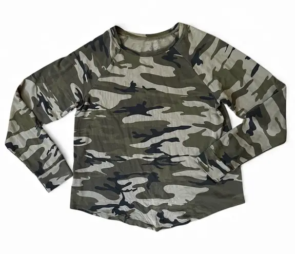 Love Tribe green camouflage long sleeve top, size XL