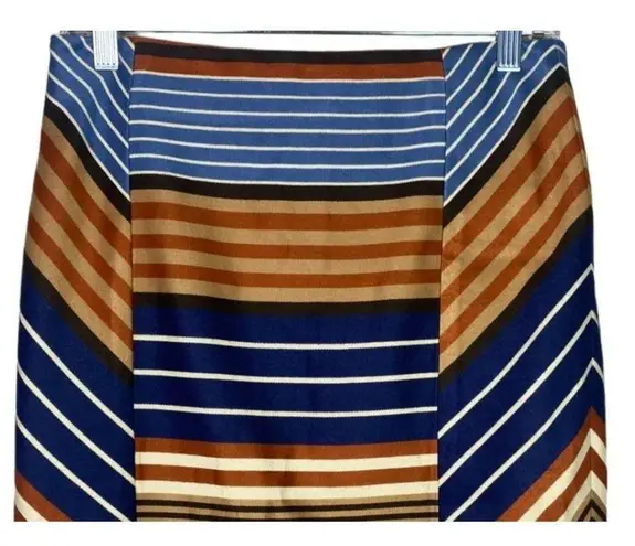 J. McLaughlin  Montecito Pencil Striped Slit Skirt Zip Clasp Close 4 Multi #2627