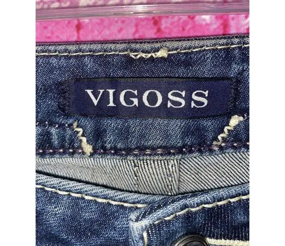 Vigoss Ladies‎  Heritage Fit Boot Cut Embellished Bling Y2k Jeans Size 6