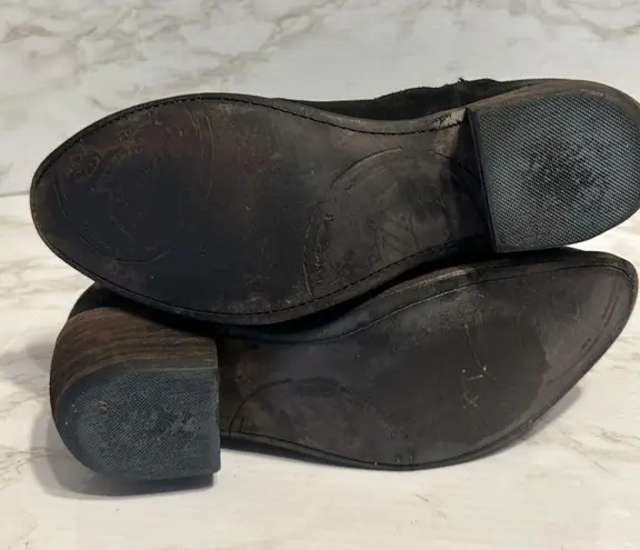 Liberty Black Tall Nubuck Greased Embroidered western rodeo Boots size 9.5