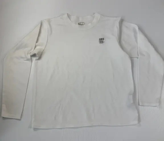 MV Sport IN Sport Long Sleeve Athletic Shirt Activewear Top White Women's M