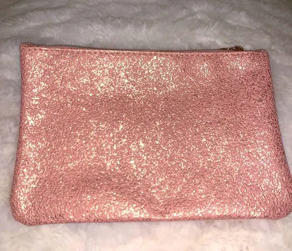 Ipsy Dusty Rose Sparkled Glam Clutch Bag