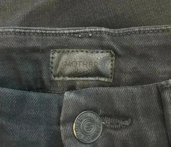 Mother High Waisted Looker Jeans Wait Until Dark Washed Black Womens Size 25