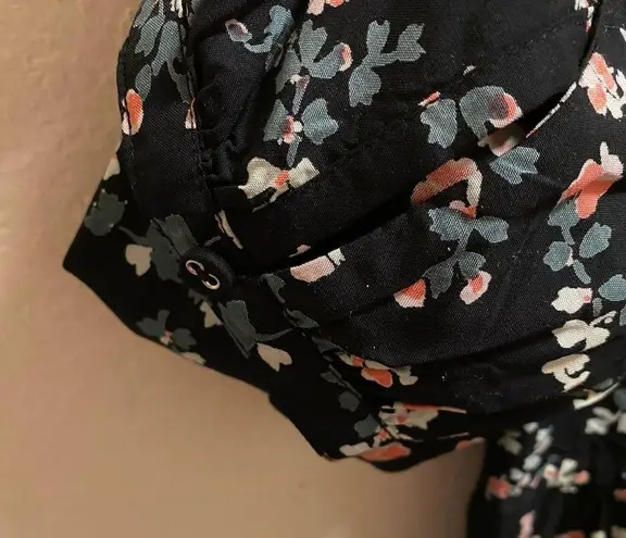 Hatch The Shana Midi Maternity Dress Black Rose Multi Size 0 (XS) New With Tag