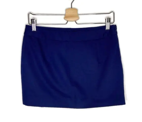 VERO MODA Blue and Orange Lace Overlay Micro Mini Skirt