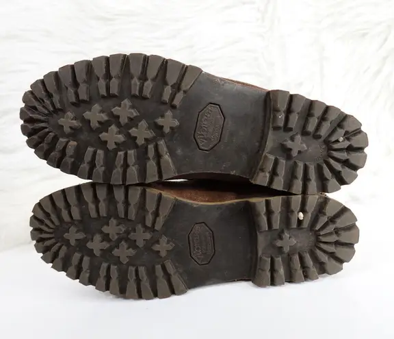 Vintage Dunham Tyroleans Brown Suede Vibram Hiking Boots Men's size 7 Women 8.5