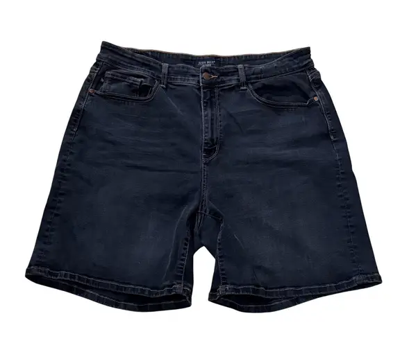 Judy Blue Womens 3XL Denim Bermuda Shorts Plus Size Dark Wash Stretch Casual