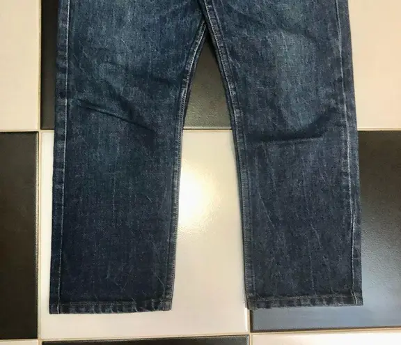 APC New Cure H Tres Etroit Mid Rise Straight Leg Ankle Cropped Jeans Denim sz 30 Blue