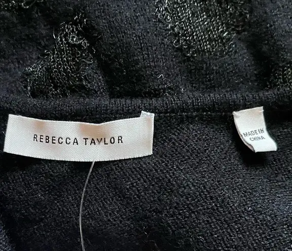 Rebecca Taylor NEW Doily Sleeveless Wool Jumpsuit size M Black