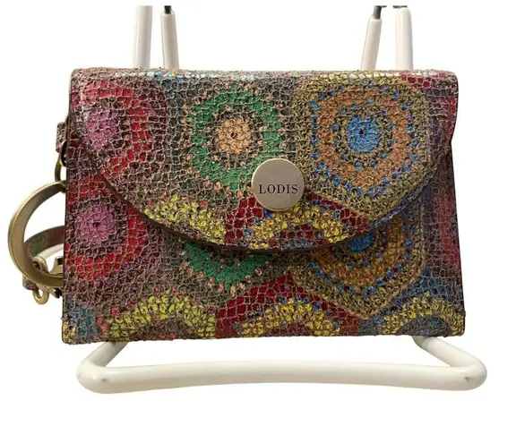 Lodis Calabasas RFID coin Change Purse Used Leather Patterned