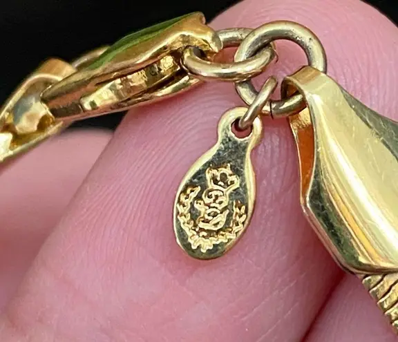 Premier Designs Vintage Crown PD Gold-tone Snake Flat Chain 16” Necklace