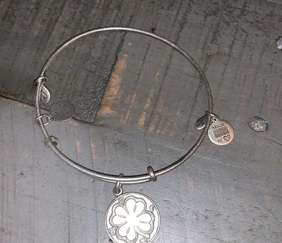 ALEX AND ANI  Four Leaf Clover Silver-Tone Bracelet