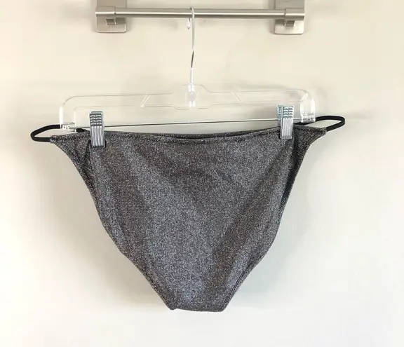 Topshop  | Gray Metallic Tanga Bikini Bottom