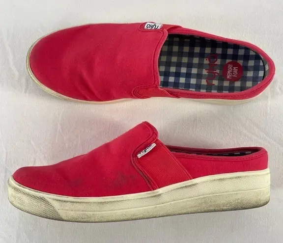 Ryka Valerie Closed Toe Slip On Flats in Red Size 7.5