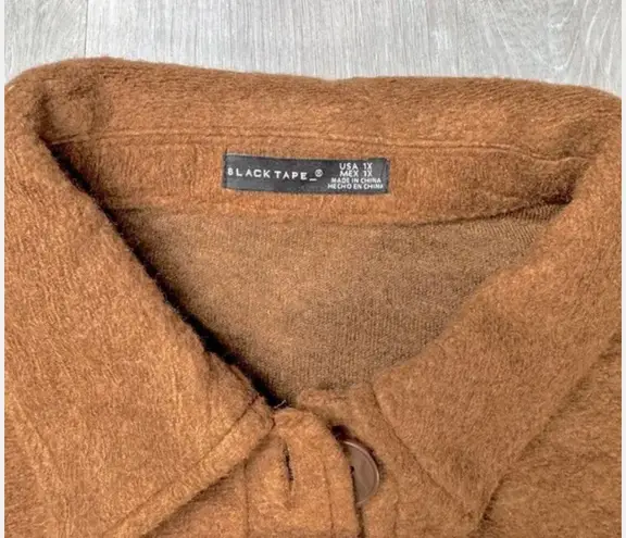 Black Tape NWT! Sz 1X Thick Flannel Oversized Button Down Shirt / Jacket