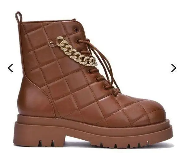 Women's Boot Cape Robbin Lancey Brown Booties Platform Ankle Shoes Size 8