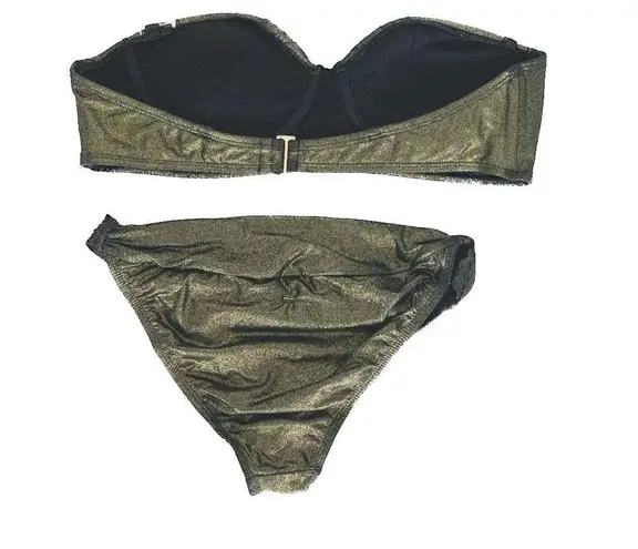 Zac Posen for Target Metallic Gold Bikini Set - Top Size XL / Bottom Size M