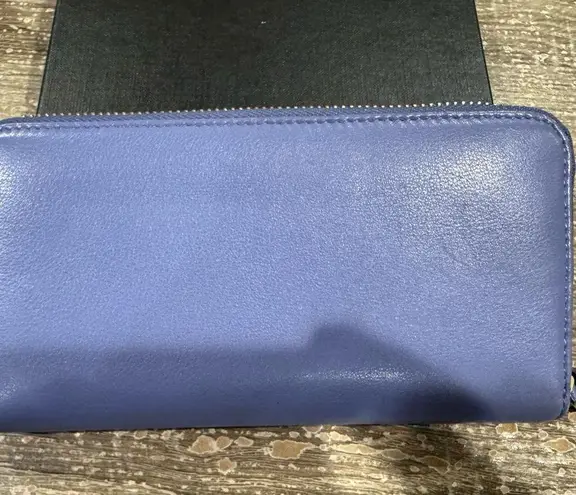 Anya Hindmarch FAITHFUL LARGE Round Long Wallet BLUEBELL