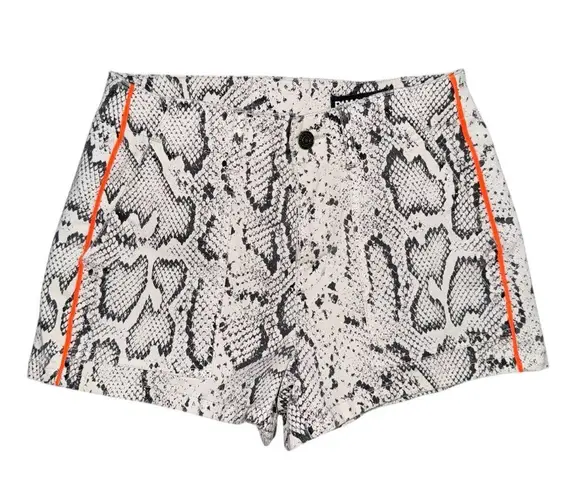 Pam & Gela Snake Print Shorts Lace Up Back Cotton Blend Women’s Size 25