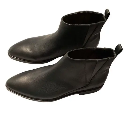 via spiga ‎ Leather Casual Slip On Ankle Boot Size 8 Black