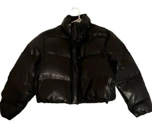 Endless Rose Cropped Puffer Jacket Black XS