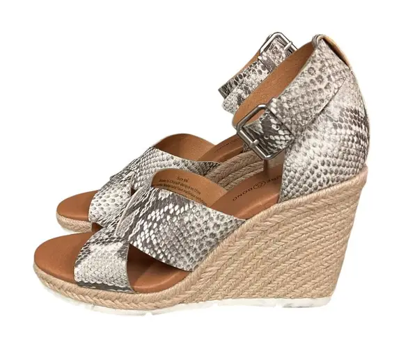 Treasure & Bond Poppy Snake Espadrille Wedge Heels Sandals Size 6M Ankle Strap