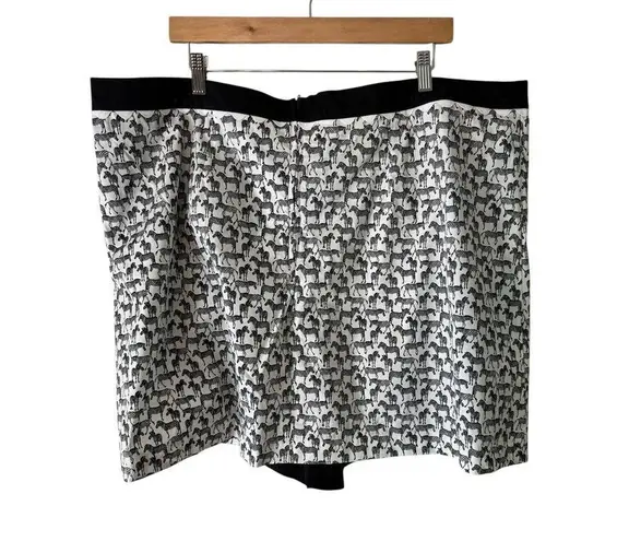 Unique Vintage Zebra Print Shorts High Waist Cotton Black White 3XL