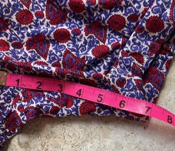 XiRENA Grady Romper Nichols Floral Cotton Belted Purple Size L