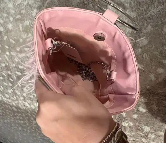 Pink Feather Purse