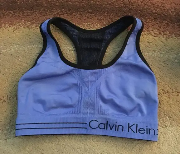 Calvin Klein Blue and black reversible sports bra never worn