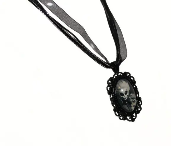 Handmade Gothic Alien & Puppy "Beyond the Stars" Necklace