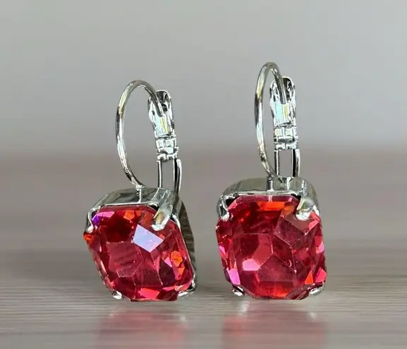 Handcrafted earrings with sparkly Austrian crystal Silver