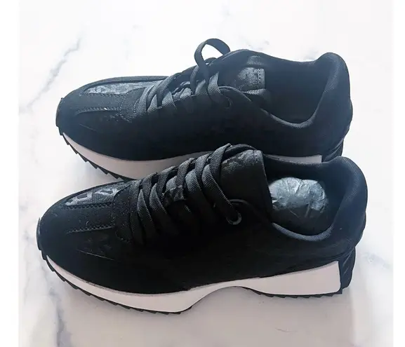 Donna Karan DKNY Women’s Naples Checkered Running Sneakers in Black, Size US 5/ EU 35, NEW