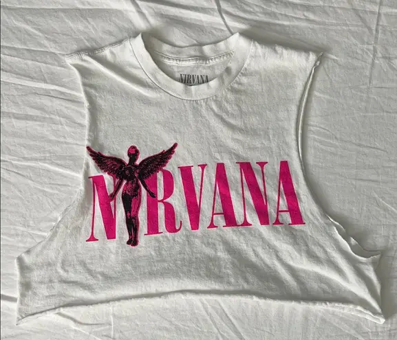 Nirvana In Utero Graphic Cut Off Shirt Size Medium