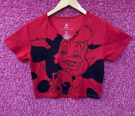 Disney Princess 101 Dalmatians Cruella De Vil Red Crop Top XL