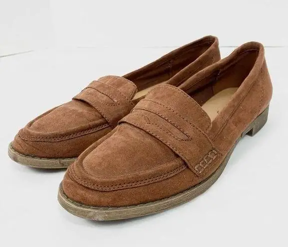 American Eagle  Tan Faux Suede Loafers Shoes