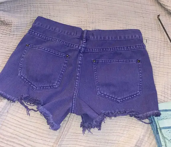 Free People Movement Free People Purple Jean Shorts