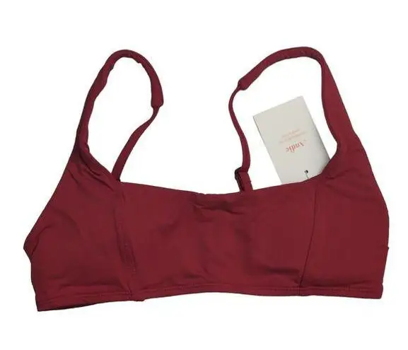 ANDIE Havana Top Cherry Red Square Neck Adjustable S New / FLAW