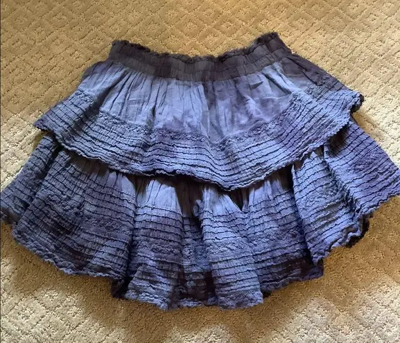 Aerie  rock and ruffle skirt l size s l tie dye blue l