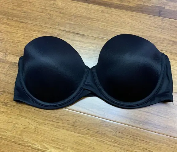 Maidenform Strapless Bra SE6990 Womens Size 36D Smooth Black Everyday Comfort