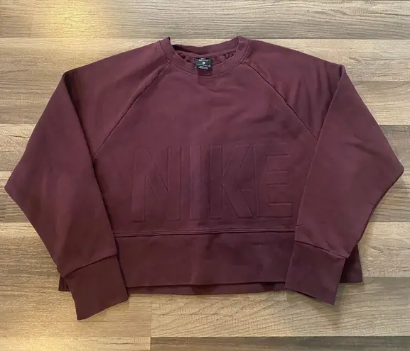 Nike Burgundy Cropped  Crewneck