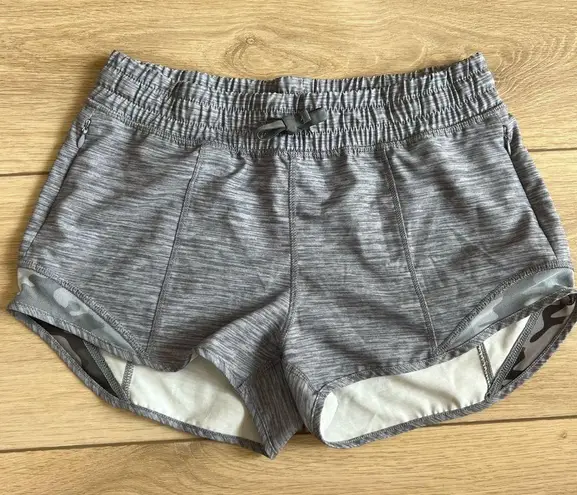 Zyia  Gray Camo Mesh Hidden Zipper Shorts Size Small