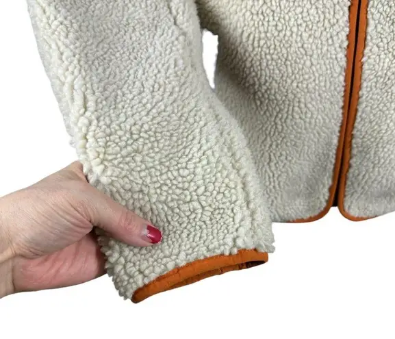 Duluth Women's Sherpa Blue Cream Colorblock Full Zip Jacket Medium Item 85806